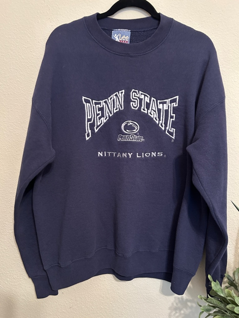 Lee Penn State Nittany Lions Navy Crewneck Sweatshirt